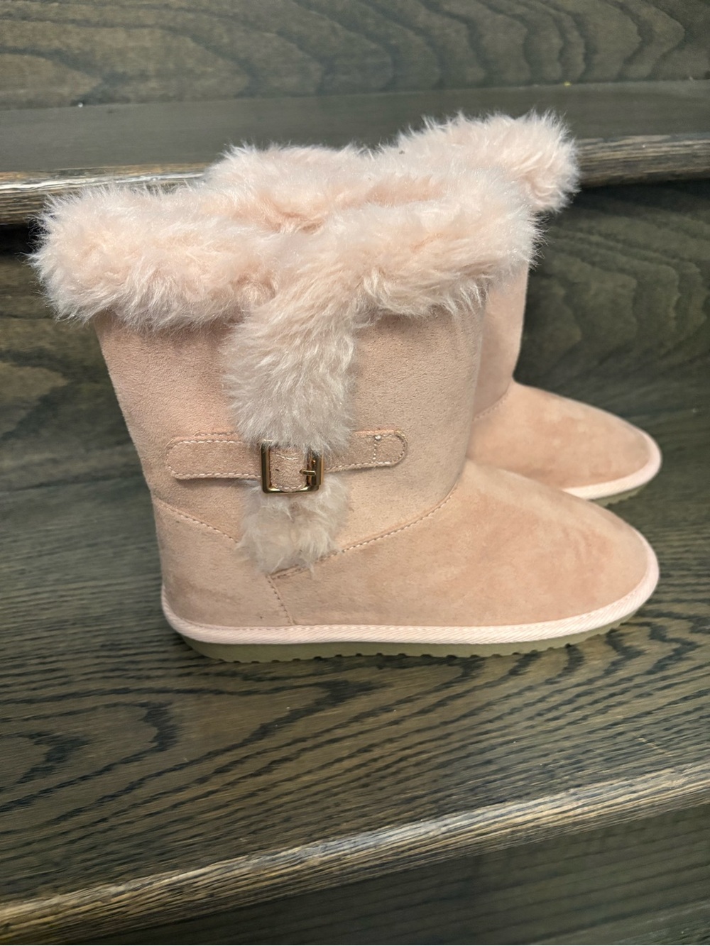 Children’s place pink warm suede boots sz 4 new